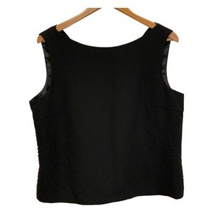 Virgo  Black Beaded Sleeveless Top